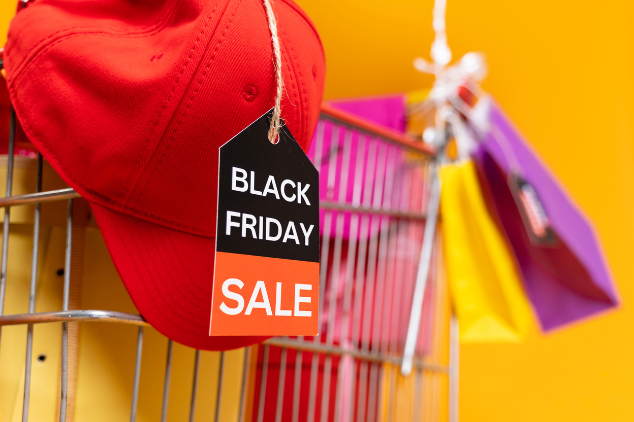 Cap with Black Friday Tag